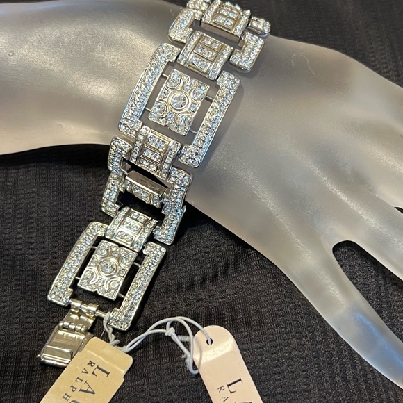 Ralph Lauren Jewelry - NEW RALPH LAUREN CRYSTAL RHINESTONE PAVE SET WIDE BRACELET 7”